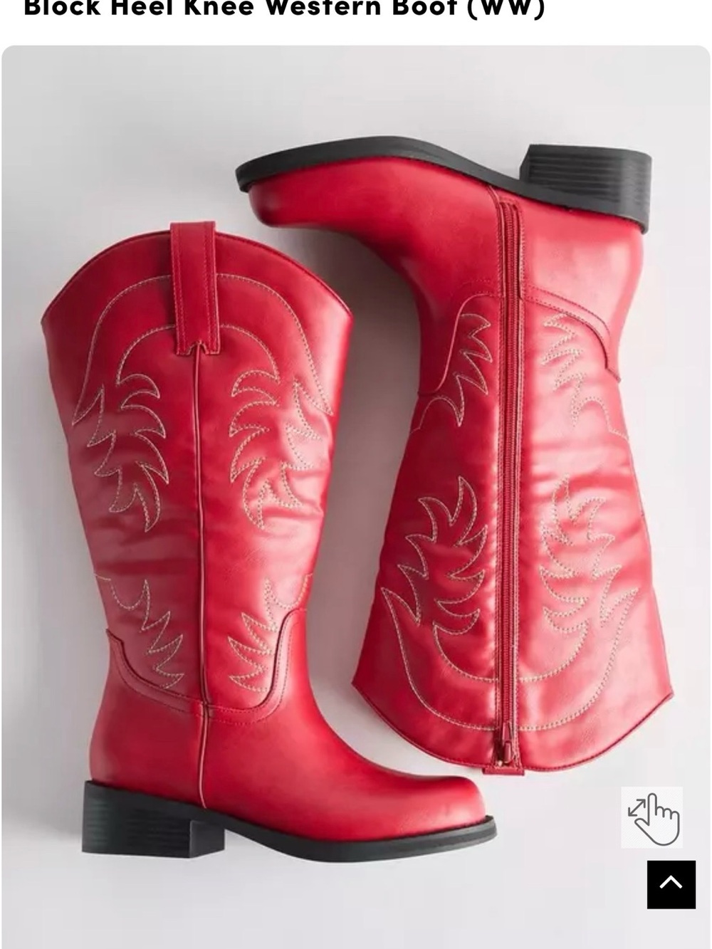 torrid Red Western-Inspired Block Heel Knee Boots